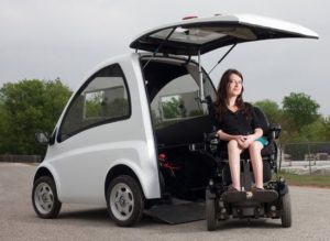 Electric Vehicle That Wraps Around a Wheelchair
